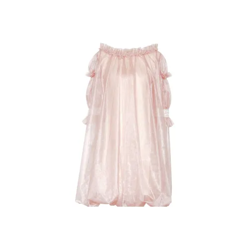 CHICCO MAO Розовый Женские Короткие Платья с Рукавами