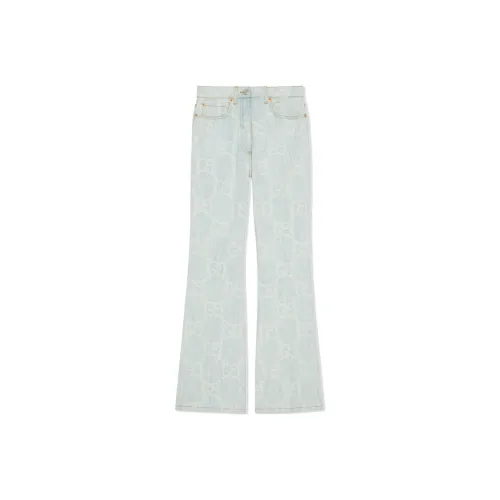 GUCCI SS22 Джинсы Женские Светло-Синий