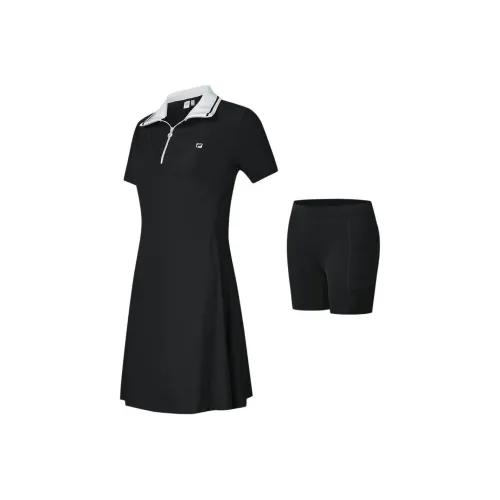 FILA Темный CURRENT Черный Женские Короткие Платья с Рукавами