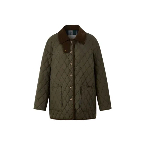 E.land Армейский зеленый 49Khaki Женские объемные куртки (пуфы)