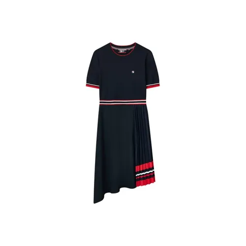 FILA Легендарный синий Женские Платья с коротким рукавом