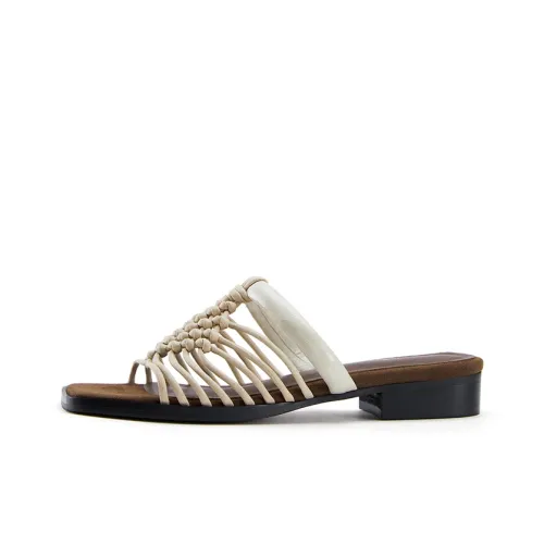 Marie Claire Резиновая подошва устойчивая к истиранию быстросохнущие слипоны женские керамика сливочный