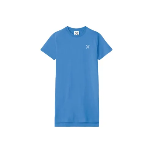 KENZO Blue Женские Короткие Платья с Рукавами