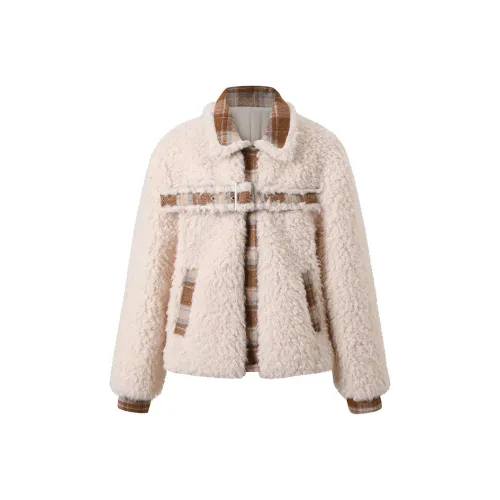 CANTALOVE Хлопковый пуховик женский цвет экрю