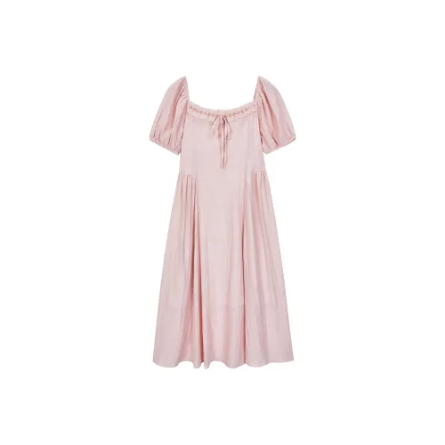 Лето будет после ужина. Короткий рукав платье женское розовое