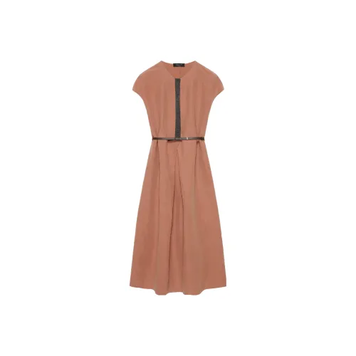 Fabiana Filippi Коричневый Женские Короткие Платья с Рукавами