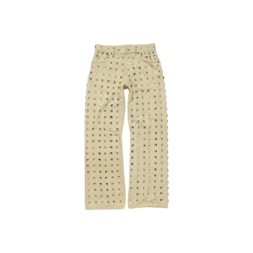 Acne Studios SS24 Джинсы Женские Серебристый Серый