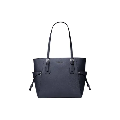 MICHAEL KORS Voyager Телячья кожа Тоут Сумка Сумка для покупок Сумка на плечо Большая Женская Морской синий