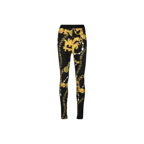 VERSACE JEANS COUTURE Черные Женские Леггинсы