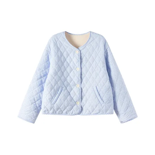 XUANSHU Хлопковый пуховик женский кремово-синий