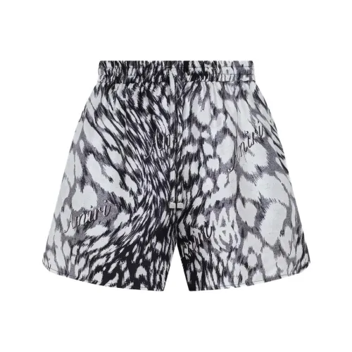 AMIRI Черные/Белые Женские Повседневные Шорты