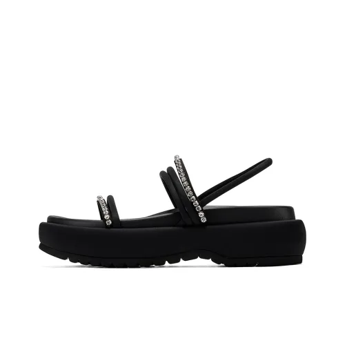 GG CC Rhinestone Platform Sandal 5,5cm Women's Black