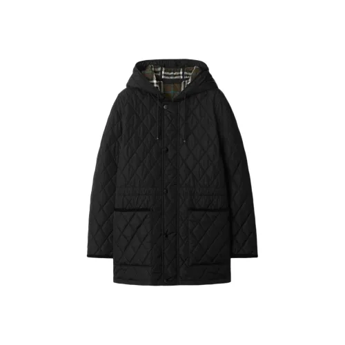 Burberry FW24 Хлопковый пуховик женский черный