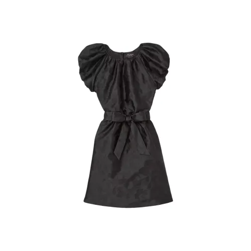 Kate Spade FW24 Короткое платье с короткими рукавами женское черное