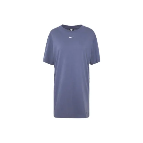 Nike Короткий рукав Платье Женское Темно-фиолетовое