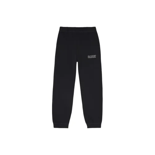 GANNI Вязаные спортивные брюки женские черные