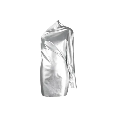 RICK OWENS Silver Женские Длинные Платья с Рукавами