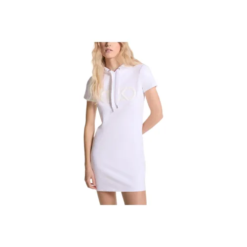 MICHAEL KORS SS24 Короткое платье с короткими рукавами женское белое