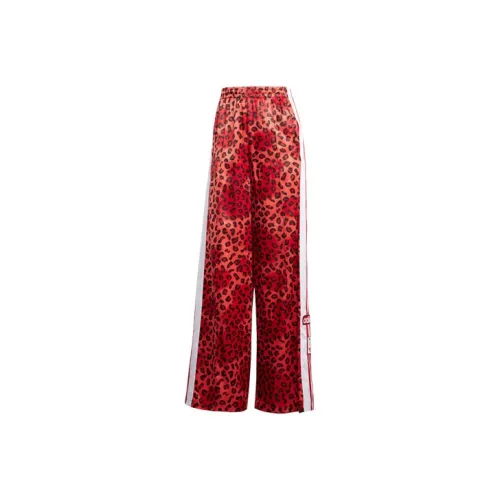 ADIDAS ORIGINALS LEOPARD LUXE Широкие брюки ADIBREAK Track Pants Вязаные Тренировочные брюки Женские Красный