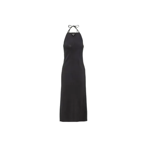 PRADA SS23 Sleeveless Dress Women's Black PRADA SS23 Без рукавов Платье Женское Черное