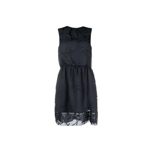 ARMANI EXCHANGEAE SS23 Sleeveless Dress Women's Navy Blue ARMANI EXCHANGEAE SS23 Без рукавов Платье Женское Морской Синий