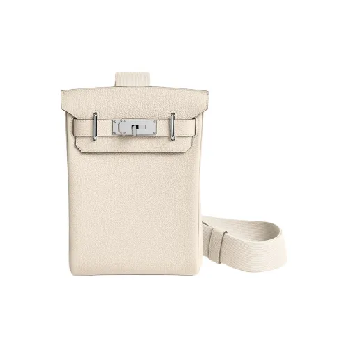 HERMES Hac a Dos Коровья кожа Togo Sling Сумка Мужской 10 Craie Milkshake Белый