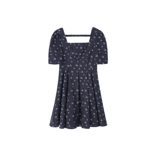 Pit Короткий рукав Платье Женское Цветочное