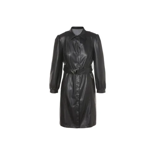 LOFT SHINE Черное Женское Длинное Платье с Рукавами