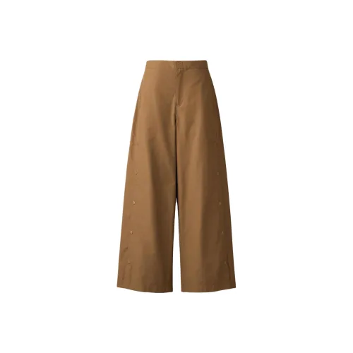 UNIQLO x Clare Waight Keller C Collection SS25 Повседневные брюки Женские Кофе