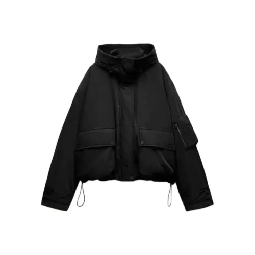 ZARA Черный 800 Женские объемные куртки (пуфы)