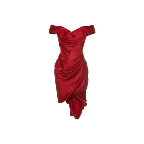 Vivienne Westwood Red Женские Короткие Платья с Рукавами