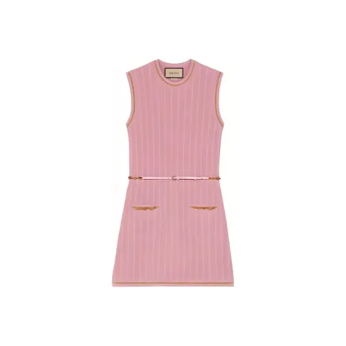 GUCCI FW21 Без рукавов Платье Женское Розовое