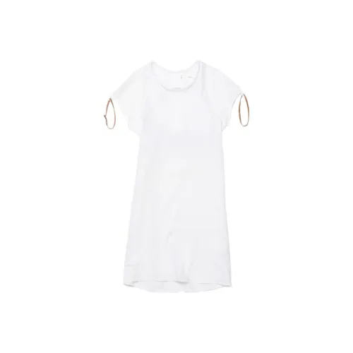 Jacquemus Nike x Jacquemus Белое Женское Короткое Платье с Рукавами