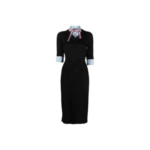 THOM BROWNE· Короткий рукав Платье Женское Морской синий