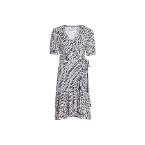 BESIONIA SS22 Короткий рукав Платье Женское Черное Белое