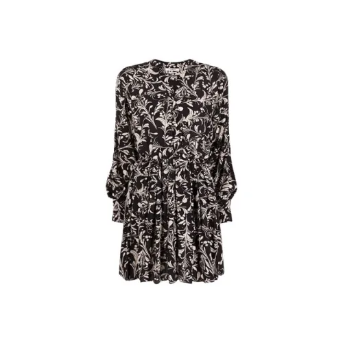 ISABEL MARANT Черное Женское Длинное Платье с Рукавами