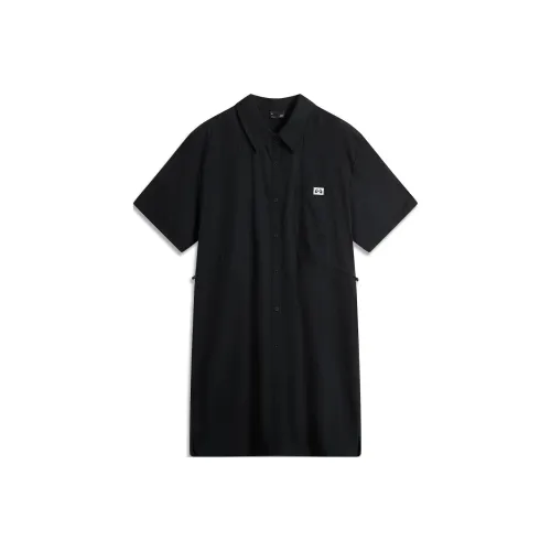 LINING Sports Life Collection Короткий рукав Платье Женское Черное