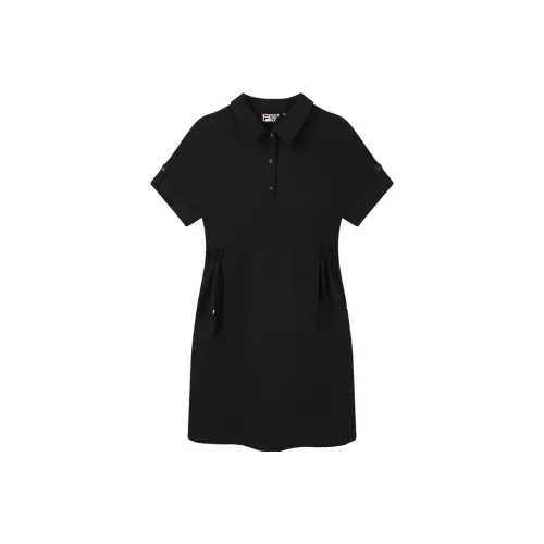 FILA Глубокий черный Женские Платья с коротким рукавом