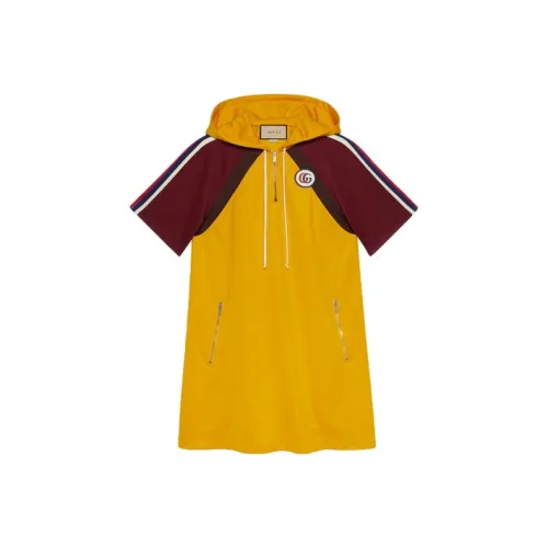 GUCCI SS22 Короткий рукав Платье Женское Желтое