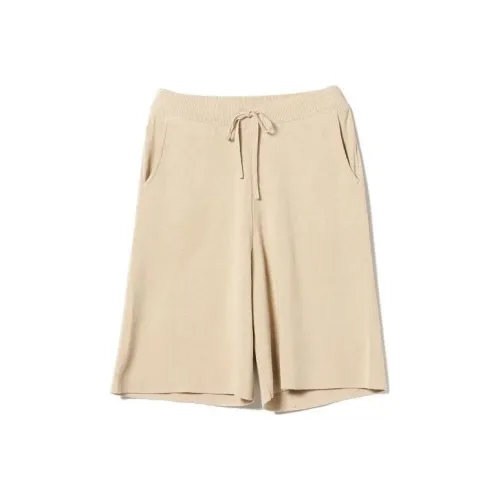 Beams Сливочный Женские Повседневные Шорты