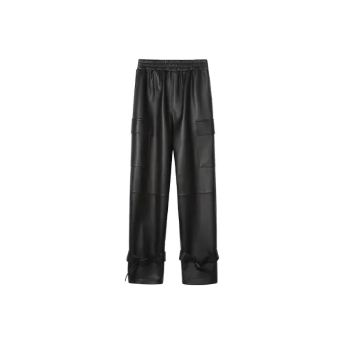 SINBOS Элегантные черные женские кожаные брюки