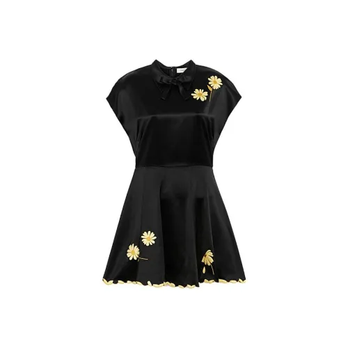 COACH Короткий рукав Платье Женское Черное