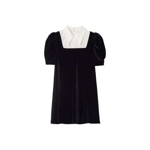 Other Stories Короткий рукав Платье Женское Черное