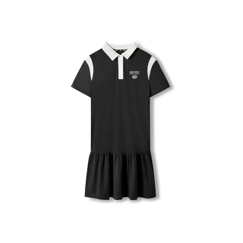 Skechers Sports Life Collection Короткий рукав Платье Женское Угольно-черное