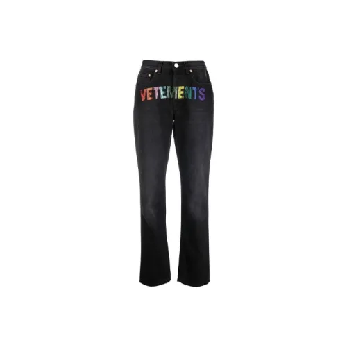 Vetements Черные Женские Джинсы