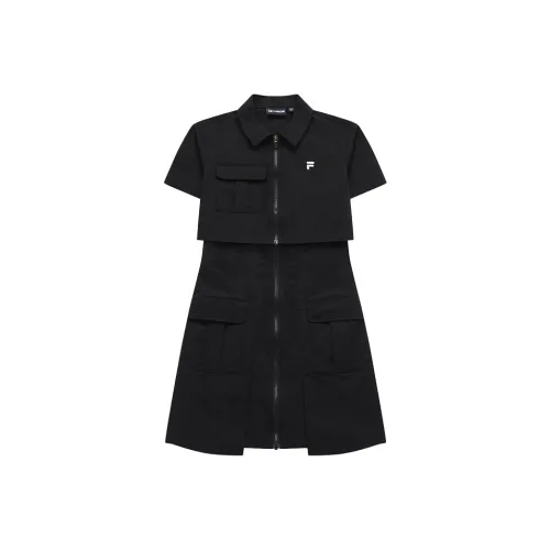 FILA FUSION URBAN TECH Короткий рукав Платье Женские Двухкомпонентный комплект