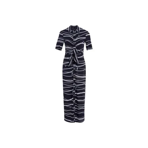 BESIONIA SS23 Короткий рукав Платье Женское Черный цветок Белый узор