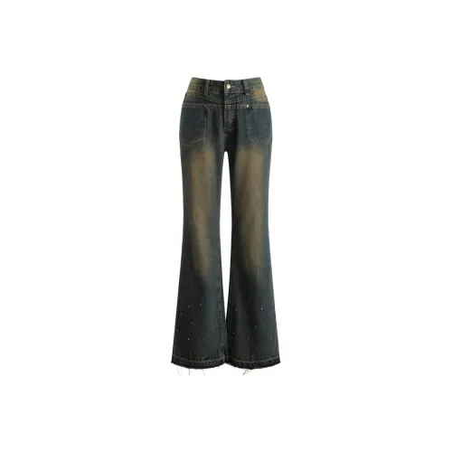 UNIFREE Винтажные синие женские джинсы