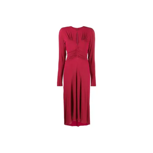 ISABEL MARANT Red Женские Длинные Платья с Рукавами