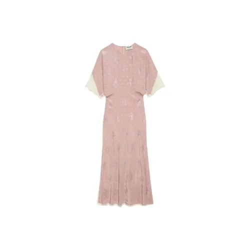 Zadig Voltaire Короткий рукав Платье Женское Розовое